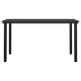 7 Piece Outdoor Dining Set with Cushions Grey and Black