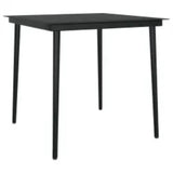 3 Piece Outdoor Dining Set with Cushions Grey and Black - 45-Degree Angle