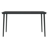 5 Piece Outdoor Dining Set with Cushions Grey and Black - Rear View