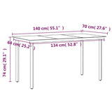 5 Piece Garden Dining Set with Cushions Black - Close-Up Angle