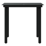 3 Piece Outdoor Dining Set with Cushions Grey and Black - Rear View