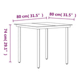 3 Piece Outdoor Dining Set with Cushions Grey and Black - Low Angle