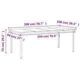 7 Piece Garden Dining Set with Cushions Grey and Black - Low Angle