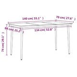 5 Piece Garden Dining Set with Cushions Black - Low Angle
