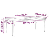 9 Piece Garden Dining Set with Cushions Black - Low Angle