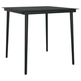 3 Piece Outdoor Dining Set with Cushions Grey and Black - 45-Degree Angle