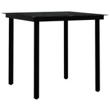 3 Piece Outdoor Dining Set Black - 45-Degree Angle