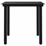 3 Piece Garden Dining Set Black