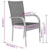 3 Piece Outdoor Dining Set Black - Close-Up Angle