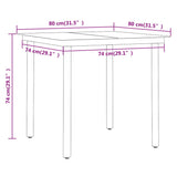 3 Piece Outdoor Dining Set Black - Low Angle