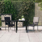 3 Piece Garden Dining Set Black