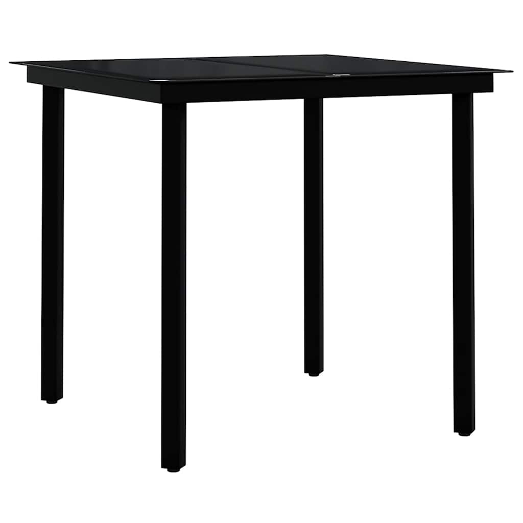 3 Piece Garden Dining Set Brown and Black