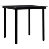 3 Piece Garden Dining Set Brown and Black
