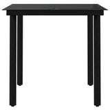 3 Piece Outdoor Dining Set Brown and Black - Rear View