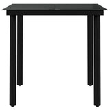 5 Piece Outdoor Dining Set Brown and Black