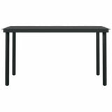 7 Piece Garden Dining Set Brown and Black