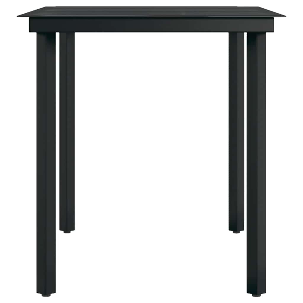 7 Piece Garden Dining Set Brown and Black