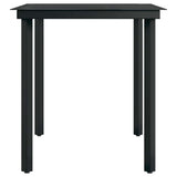 7 Piece Garden Dining Set Brown and Black
