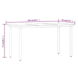 7 Piece Garden Dining Set Brown and Black