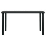 5 Piece Garden Dining Set Grey and Black - Top-Down View