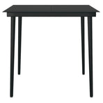 3 Piece Garden Dining Set Black
