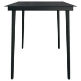 5 Piece Garden Dining Set Brown and Black - Close-Up Angle
