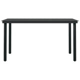 5 Piece Garden Dining Set with Cushions Black - Close-Up Angle