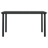 5 Piece Garden Dining Set with Cushions Grey - Close-Up Angle