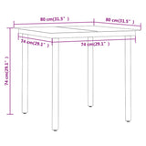 3 Piece Garden Dining Set with Cushions Beige
