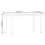 5 Piece Garden Dining Set with Cushions Grey - Extra Image