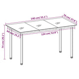 7 Piece Garden Dining Set with Cushions Grey - Extra Image