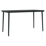 7 Piece Garden Dining Set with Cushions Grey - Close-Up Angle