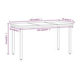 5 Piece Garden Dining Set with Cushions Brown - Low Angle