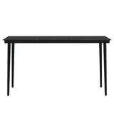 7 Piece Garden Dining Set with Cushions Black