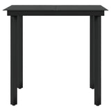 5 Piece Garden Dining Set with Cushions Black