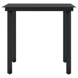 5 Piece Garden Dining Set with Cushions Black - Rear View