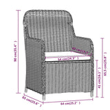 5 Piece Garden Dining Set with Cushions Brown - Close-Up Angle