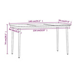 7 Piece Garden Dining Set with Cushions Brown - Low Angle