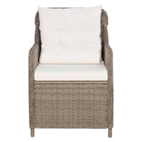 3 Piece Garden Dining Set Brown - 45-Degree Angle