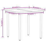 5 Piece Garden Dining Set Brown - Extra Image