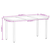 7 Piece Garden Dining Set Brown