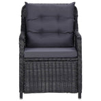 5 Piece Garden Dining Set Black