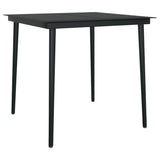 5 Piece Garden Dining Set Brown - Rear View