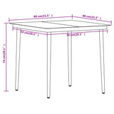 5 Piece Garden Dining Set Brown