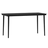 7 Piece Garden Dining Set Brown - Rear View