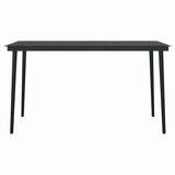 7 Piece Garden Dining Set Brown - Close-Up Angle