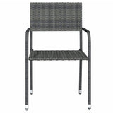9 Piece Garden Dining Set Grey - Top-Down View