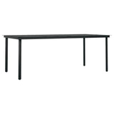 9 Piece Garden Dining Set Grey - 45-Degree Angle