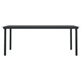 9 Piece Garden Dining Set Grey - Rear View