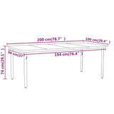 9 Piece Garden Dining Set Grey - Low Angle